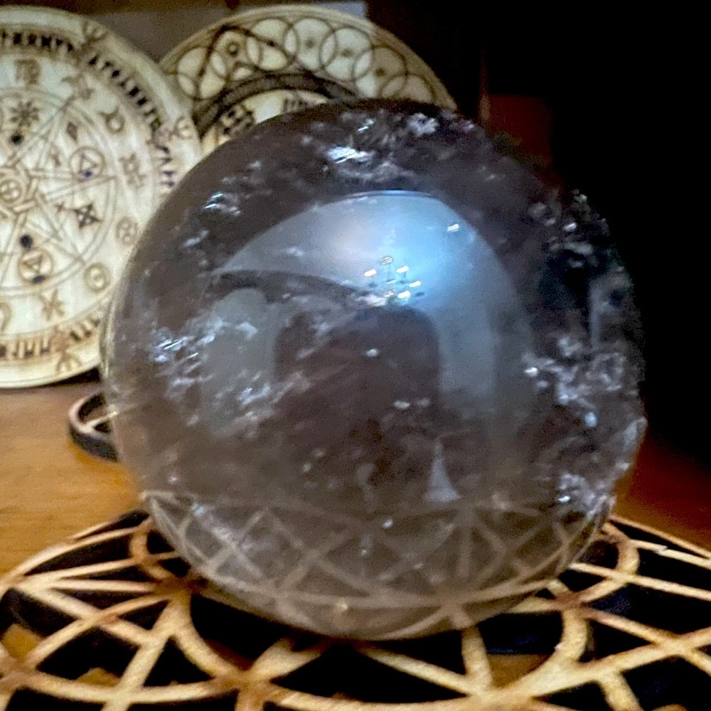 2.7” Smokey quartz sphere.